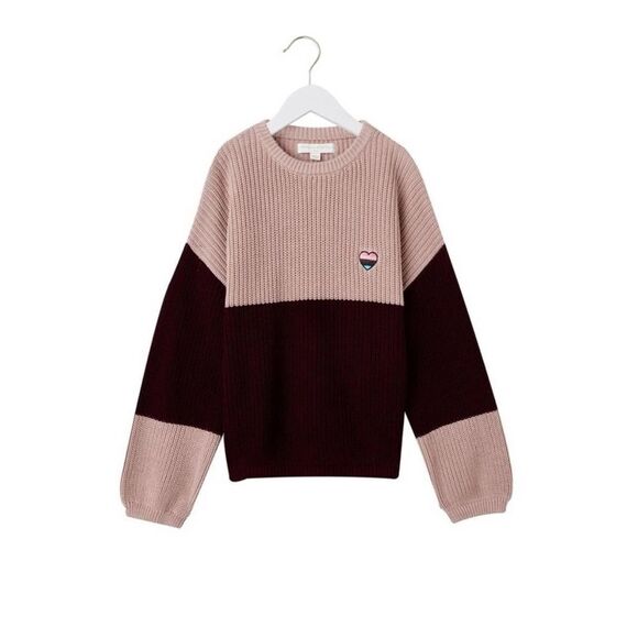 Spiritual Gangster Heart Color Block Sweater‎ - Picture 1 of 5